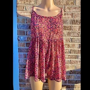 Torrid Pink Floral Boho Flowy Top